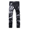 Mid Waisted Jeans Denim Pants Men's Jeans Elasticity Straight Pants